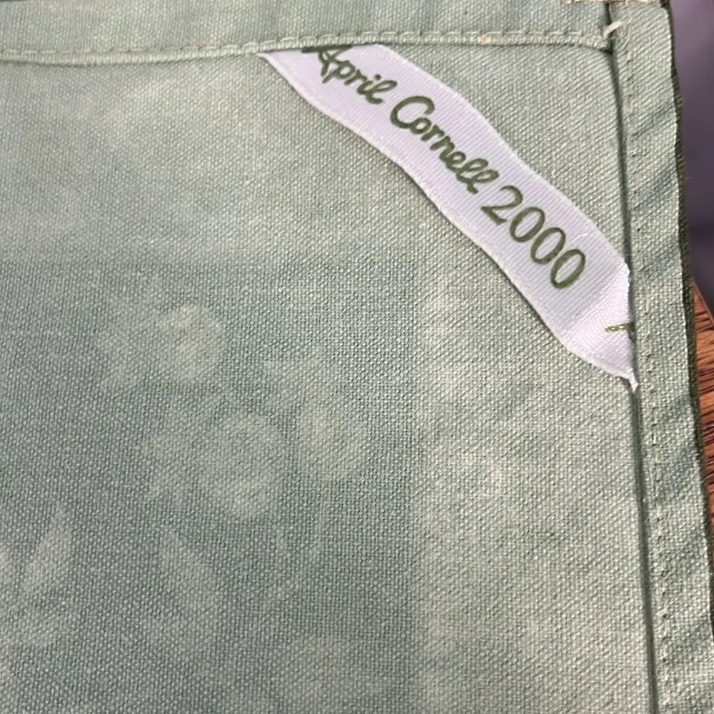 APRIL CORNELL 2000 set of 4 cotton, green and yellow